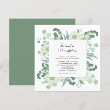 Eucalyptus Greenery Watercolor Flowers Bröllop