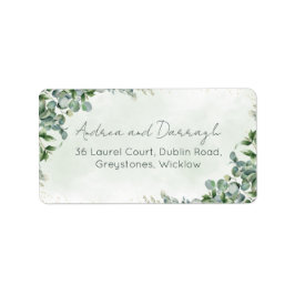 Eucalyptus Greenery Wedding Address Labels 1001 Adressetikett