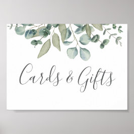 Eucalyptus Greenery Wedding Cards and Gift Poster