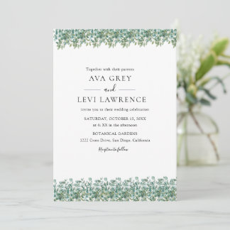 eucalyptus greenery wedding inbjudningar