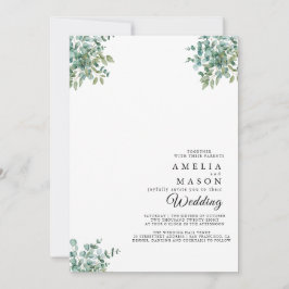 eucalyptus greenery wedding Invitation Inbjudningar
