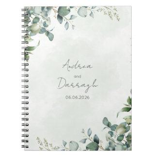 Eucalyptus Greenery Wedding Notebook 1001A Anteckningsbok