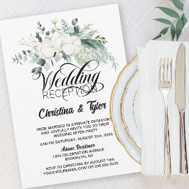 Eucalyptus Greenery Wedding Reception Inbjudningar