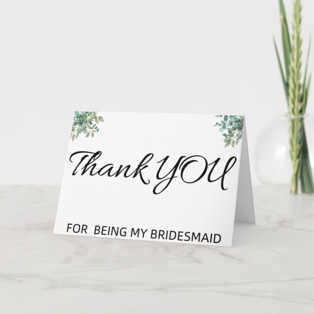 eucalyptus greenery wedding tack kort (Framsida)