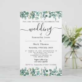 Eucalyptus Greenery White Weddin Brevpapper