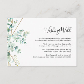 Eucalyptus Greenery Wishing-brunnskort Tilläggskort