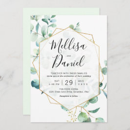 Eucalyptus Greenery with Geometric Ram Inbjudningar