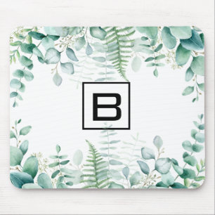 Eucalyptus greenery woodland ferns monogram musmatta