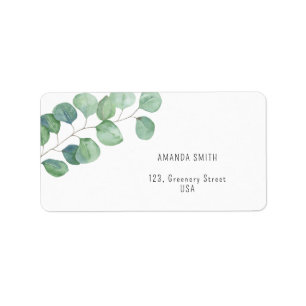 Eucalyptus gren adressetikett