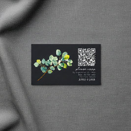 Eucalyptus gren, mörk bröllop OSA djurutrymme Tilläggskort