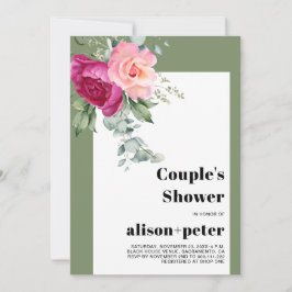 Eucalyptus grenar, blommor pars dusch inbjudningar