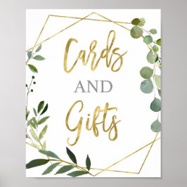 Eucalyptus Grey Cards och presentkort Poster
