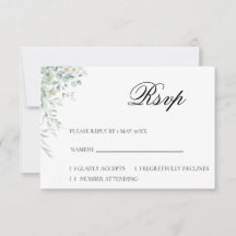 Eucalyptus Grönsak RSVP-kort