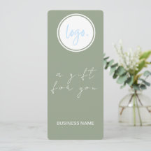 EUCALYPTUS GRÖNT Business LOGOTYP GIFT CERTIFICATE