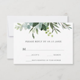 Eucalyptus Grönt Foliage Bröllop OSA Card