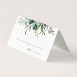 Eucalyptus Grönt Foliage Bröllop-platskort Kort<br><div class="desc">På det här bröllop-kortet finns färgade vattenfärgseukalyptus och grönt löv. Om du vill ha en mer avancerad anpassning av den här designen klickar du på länken Anpassa ytterligare. Matchande objekt är också tillgängliga.</div>