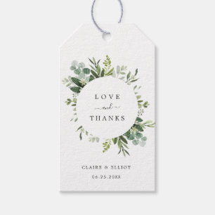 Eucalyptus Grönt Foliage Bröllop Tack Gift Ta Presentetikett