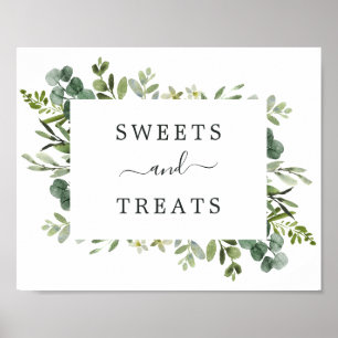 Eucalyptus Grönt Foliage Dessert Bord-tecken Poster