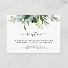 Eucalyptus Grönt Foliage Wedening Reception Tilläggskort