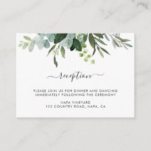 Eucalyptus Grönt Foliage Wedening Reception Tilläggskort