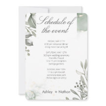 Eucalyptus grönt och guld vattenfärgen Bröllop