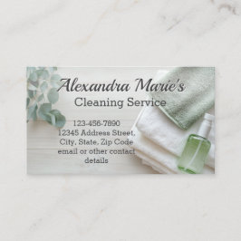 Eucalyptus Grönt Städning hushållning med  Visitkort