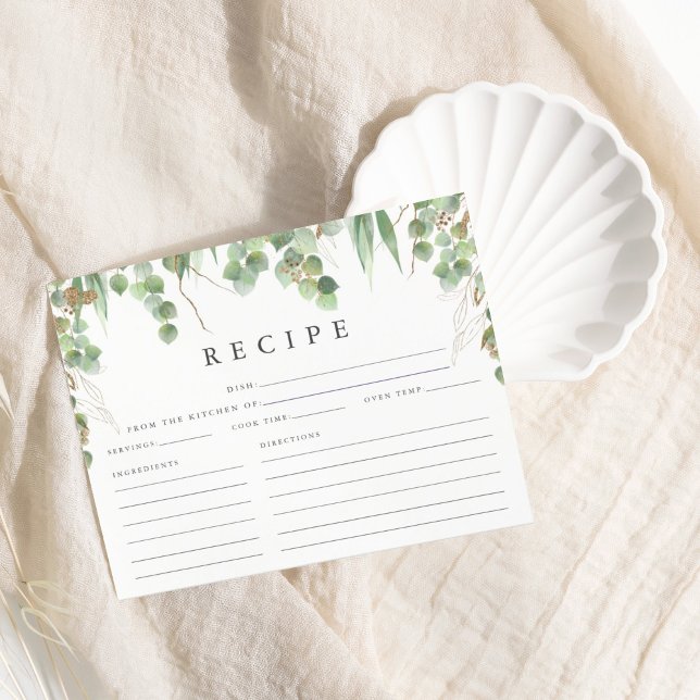 Eucalyptus Grönt Vattenfärgsrecept Möhippa Recipe (Eucalyptus Green Watercolor Bridal Shower Recipe)