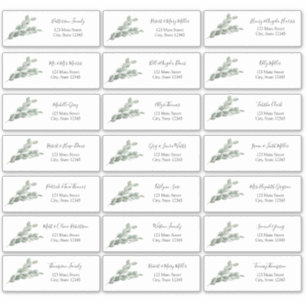 Eucalyptus Guest Adress kuvert Sticker Klistermärken