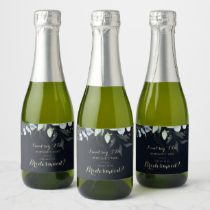 Eucalyptus Guld Blommigt Blue Bridesmaid Frieri