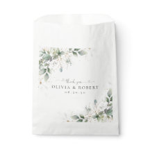 Eucalyptus Guld Blommigt Greenery Wedding Favor Ba