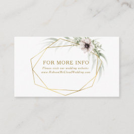 Eucalyptus Guld Geometric Bröllop webbplats Tilläggskort