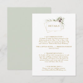 Eucalyptus Guld Geometric Details-hölje Tilläggskort
