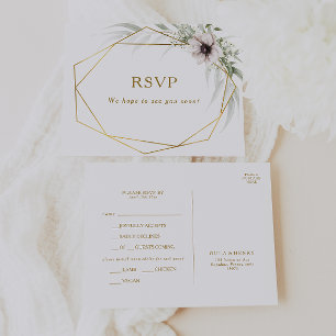Eucalyptus Guld Geometric Menu Choice OSA kort