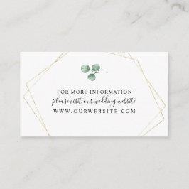 Eucalyptus + Guld Geometric Ram info Tilläggskort