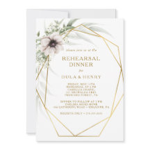 Eucalyptus Guld Geometric Rehearsal Dinner