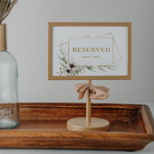 Eucalyptus Guld Geometric Reserved Sign