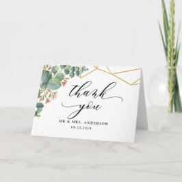 Eucalyptus Guld Geometric Shape Kort