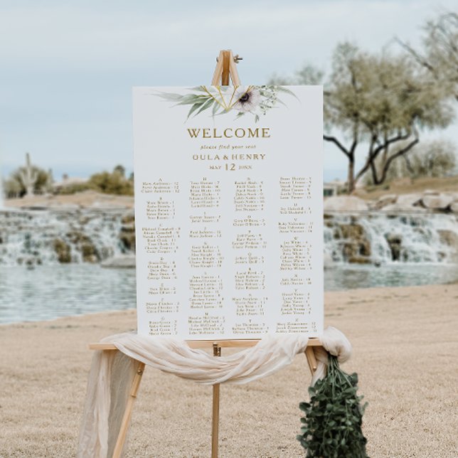 Eucalyptus Guld Geometriskt alfabetiskt säte Poster (Skapare uppladdad)