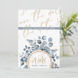 Eucalyptus Guld Glitter - Kod 01 Inbjudan