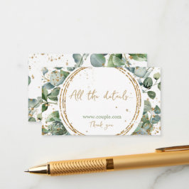 Eucalyptus guld glitter kod 02: alla uppgifter tilläggskort