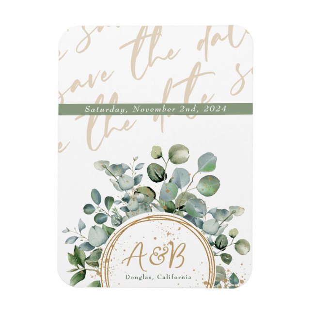 Eucalyptus Guld Glitter - kod 02 Magnet (Vertikal)