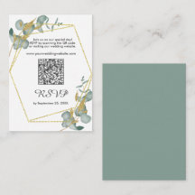Eucalyptus Guld Glitter Ram OSA med QR-kod