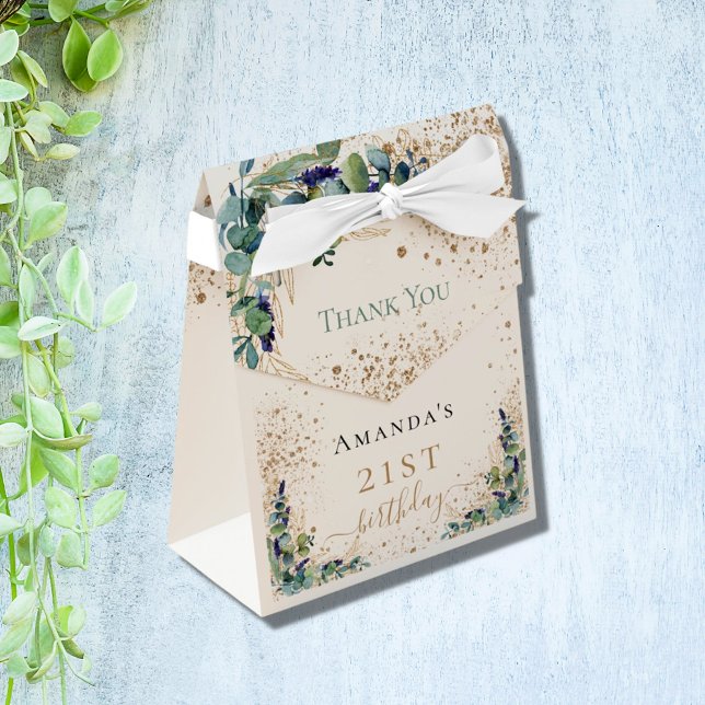 Eucalyptus guld glitter, tack presentaskar (Skapare uppladdad)