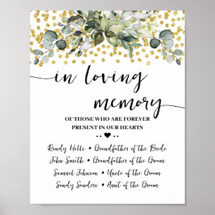 Eucalyptus Guld i minnesminnet för loving Poster