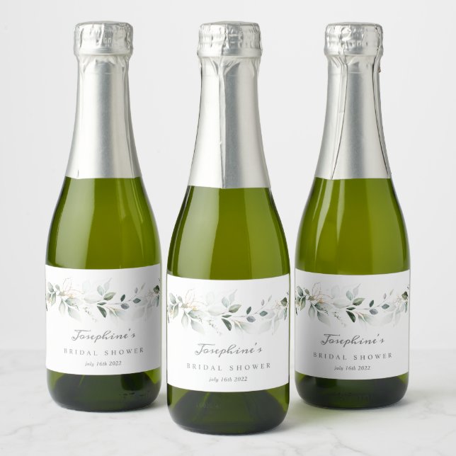 Eucalyptus Guld Mini-mousserande etiketter Vin Fla (Flaskor)