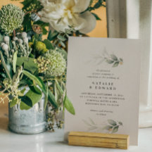 Eucalyptus guld modernt minsta elegant bröllop
