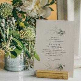Eucalyptus guld modernt minsta elegant bröllop