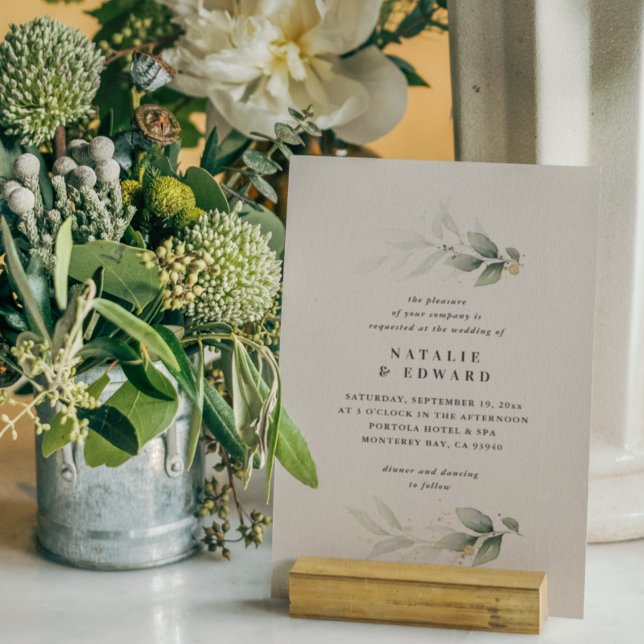 Eucalyptus guld modernt minsta elegant bröllop (Skapare uppladdad)