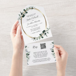 Eucalyptus Guld QR OSA White Sage Bröllop