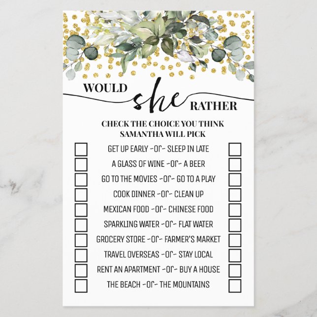 Eucalyptus Guld skulle vara en skugga. Flygblad (Framsidan)